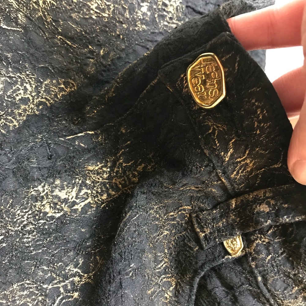 AZI Jeans-Black&Gold-gold seal stamp buttons